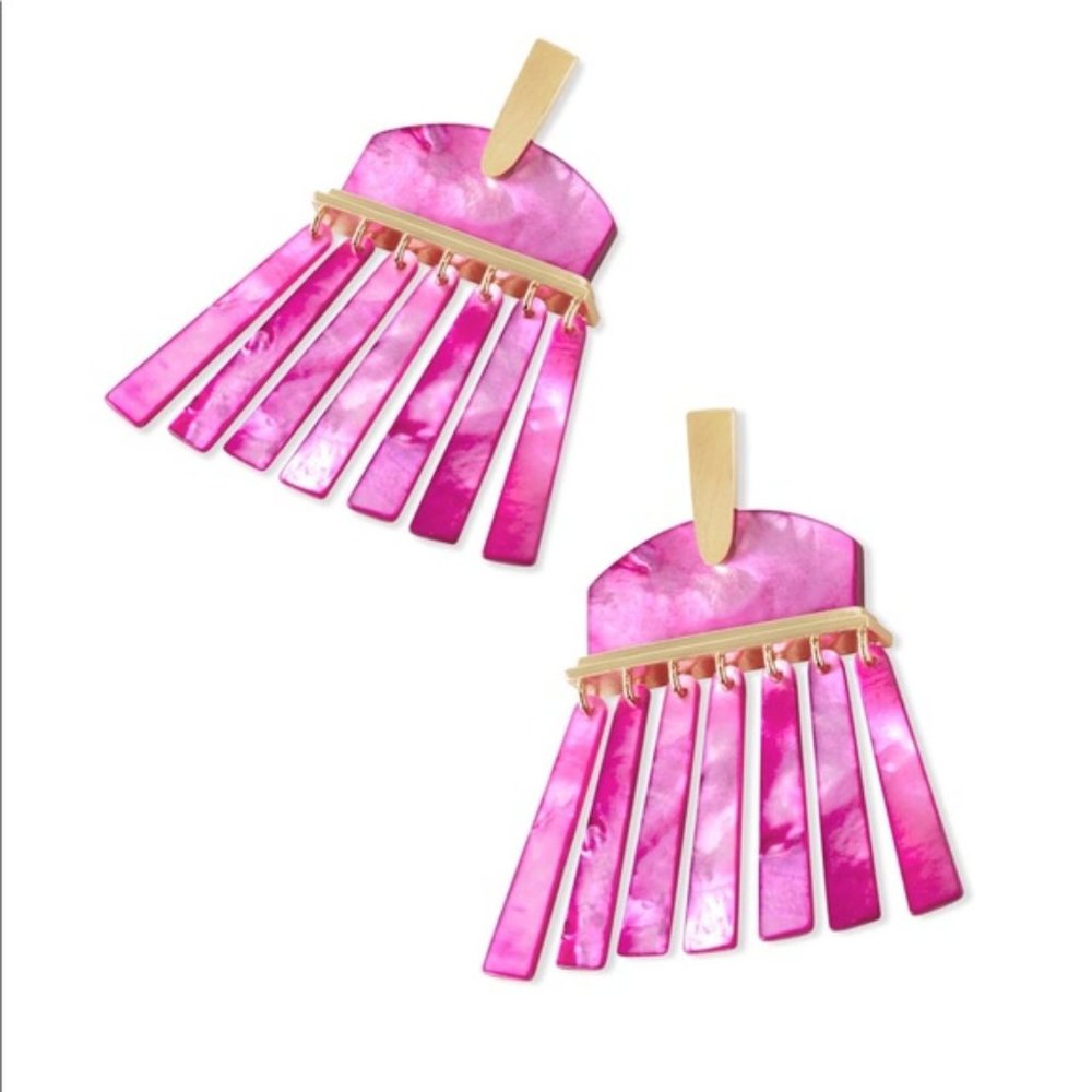 Kendra Scott Layne Statement Earrings Magenta Pink